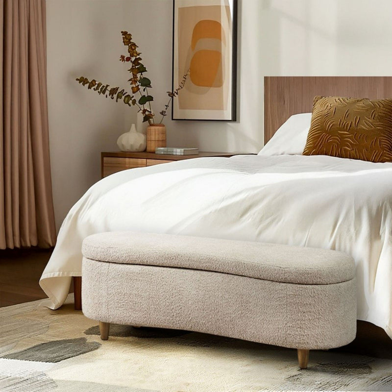 Bailey - Flip Top Storage Bench - Taupe