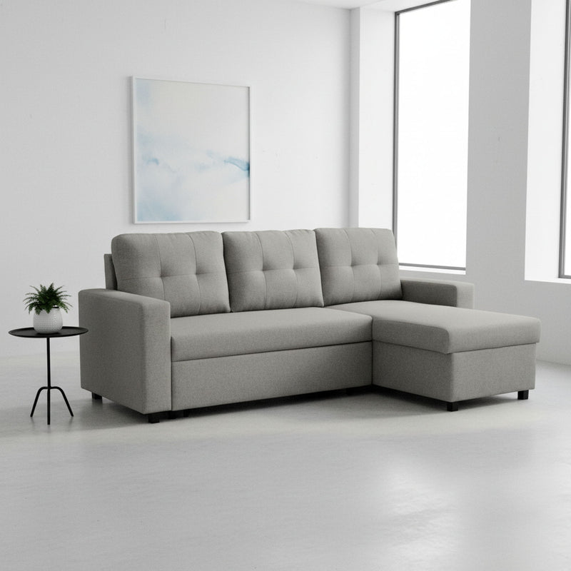 Convertible L Shaped Sectional Sleeper Sofa Bed, Saving Pull Out Couch