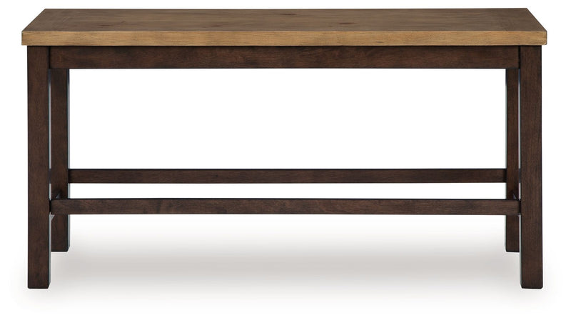 Rylandeen - Double Counter Height Bench - Light Brown / Dark Brown