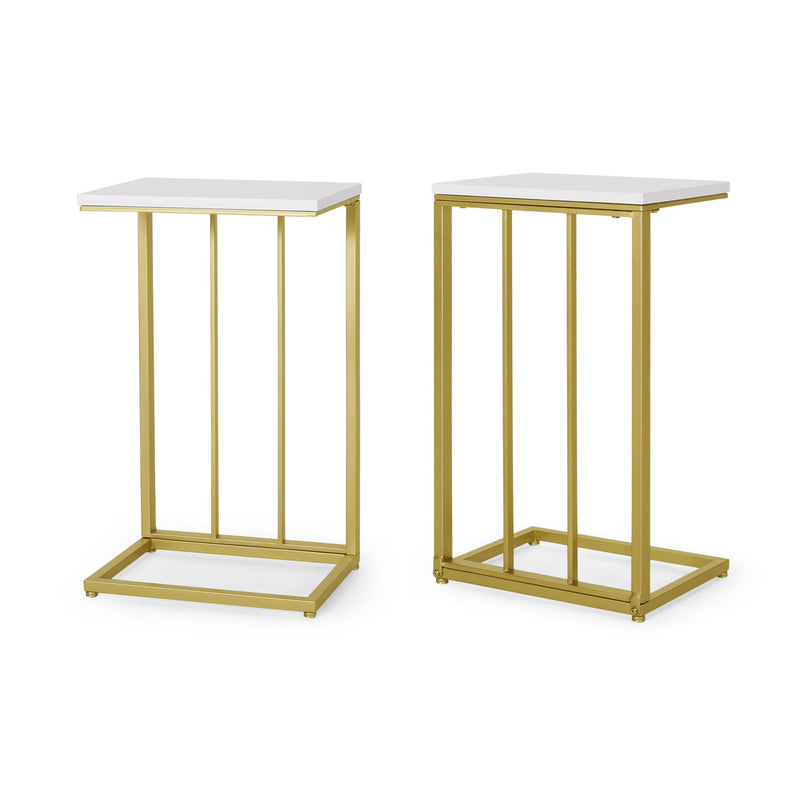 Modern Glam C - Shape End Table