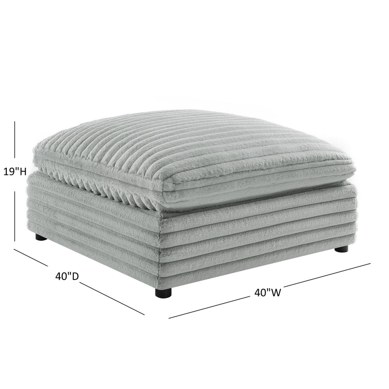 Jenny - Square Ottoman - Gray