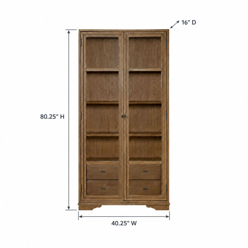 Tall Display Cabinet With Glass Doors