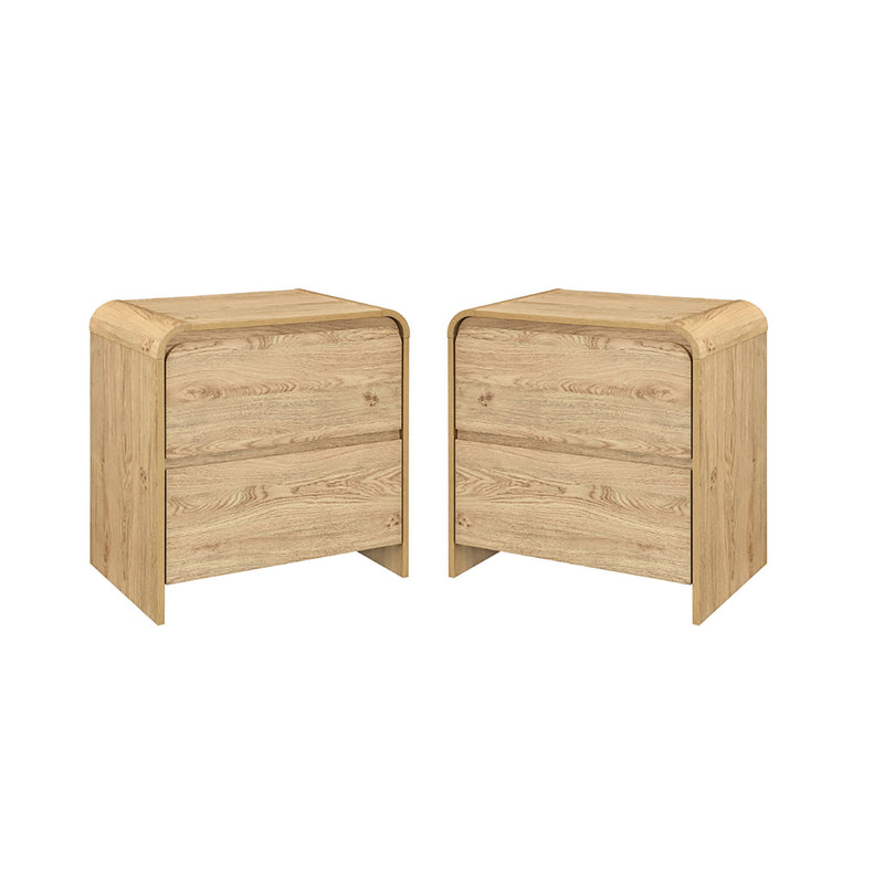 Mara - Two Drawer End Table / Bedside Table (Set of 2)