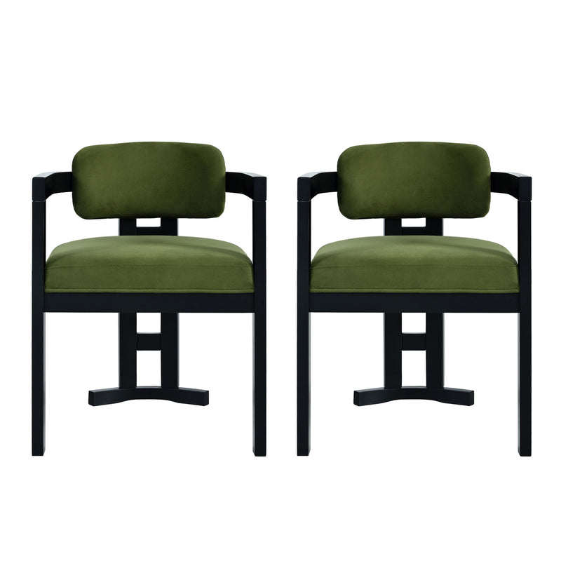 Stylish Indoor Upholstered Wood Dining Chair (Set of 2)