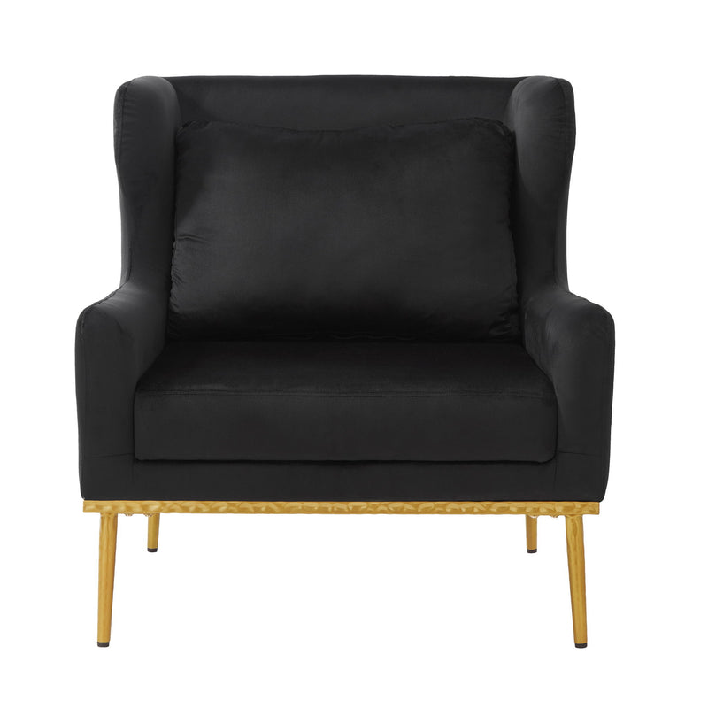 Elegant Curved Armrest Accent Armchair