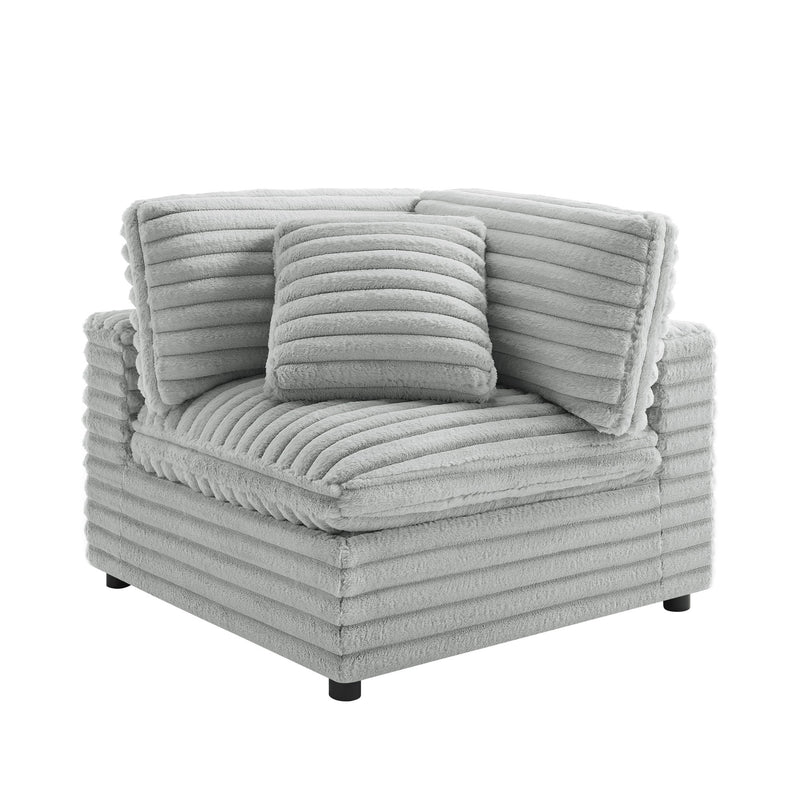Jenny - Corner Accent Chair - Gray