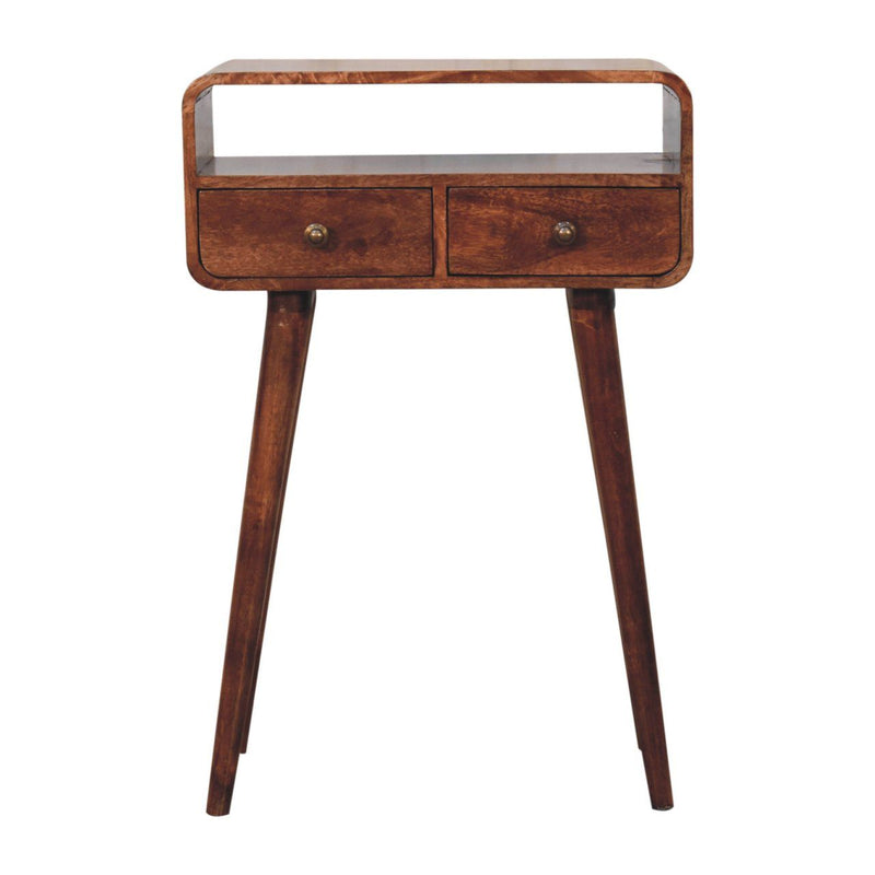 Solid Wood Curved Console Table