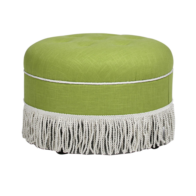 Yolanda - Round Upholstered Accent Ottoman