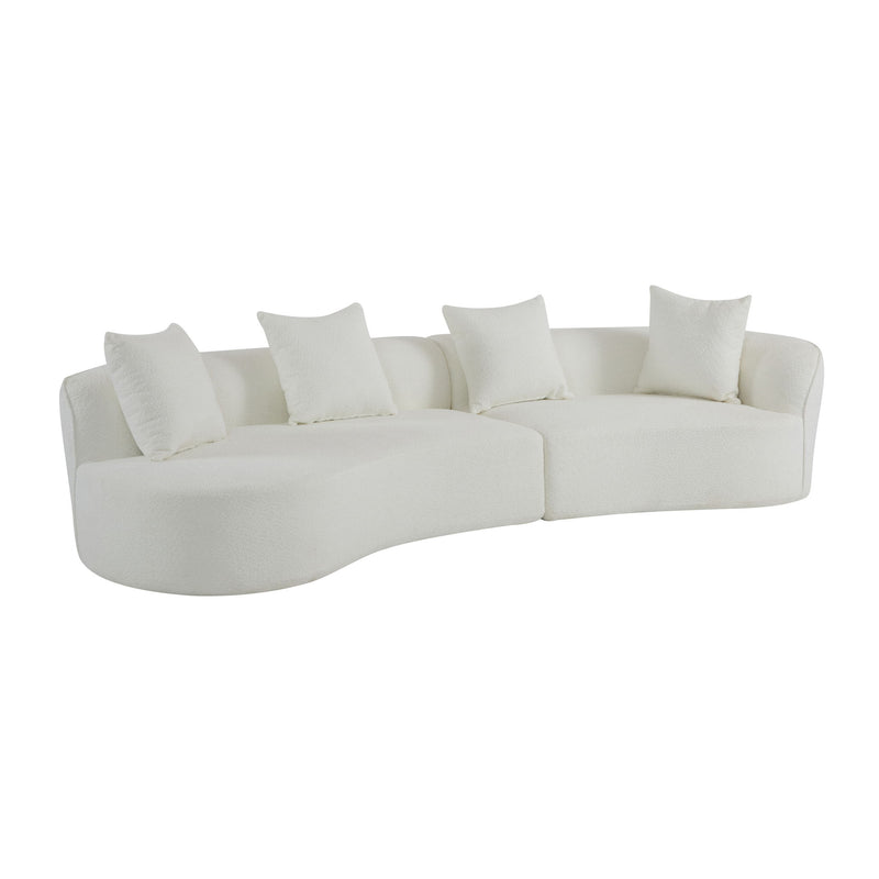 Elegant Curved Sectional Sofa With Full Foam Comfort