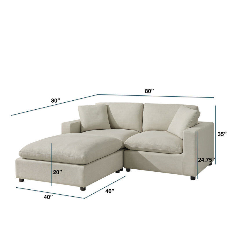 Cassandra - Sofa With Ottoman
