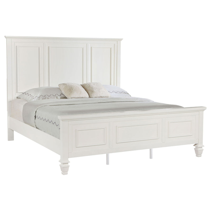 Chelema - Eastern King Panel Bed - Cream White