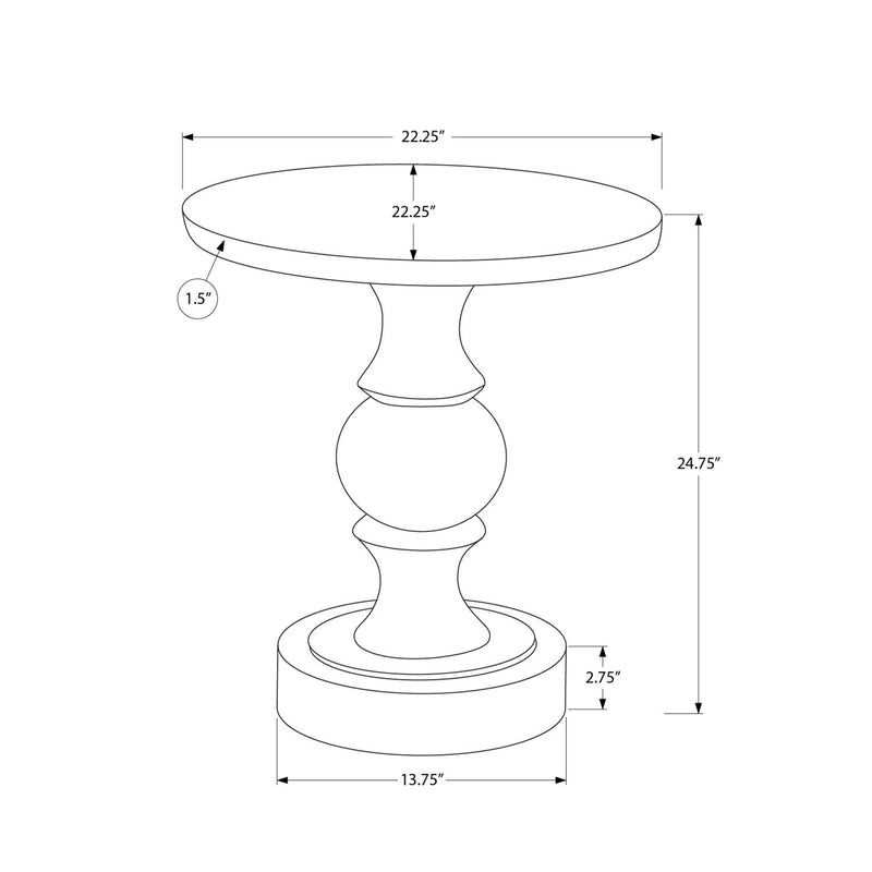 Round Accent Table, Indoor / Outdoor - Black