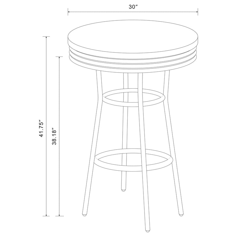 Round Bar Table With Retro Design - Black