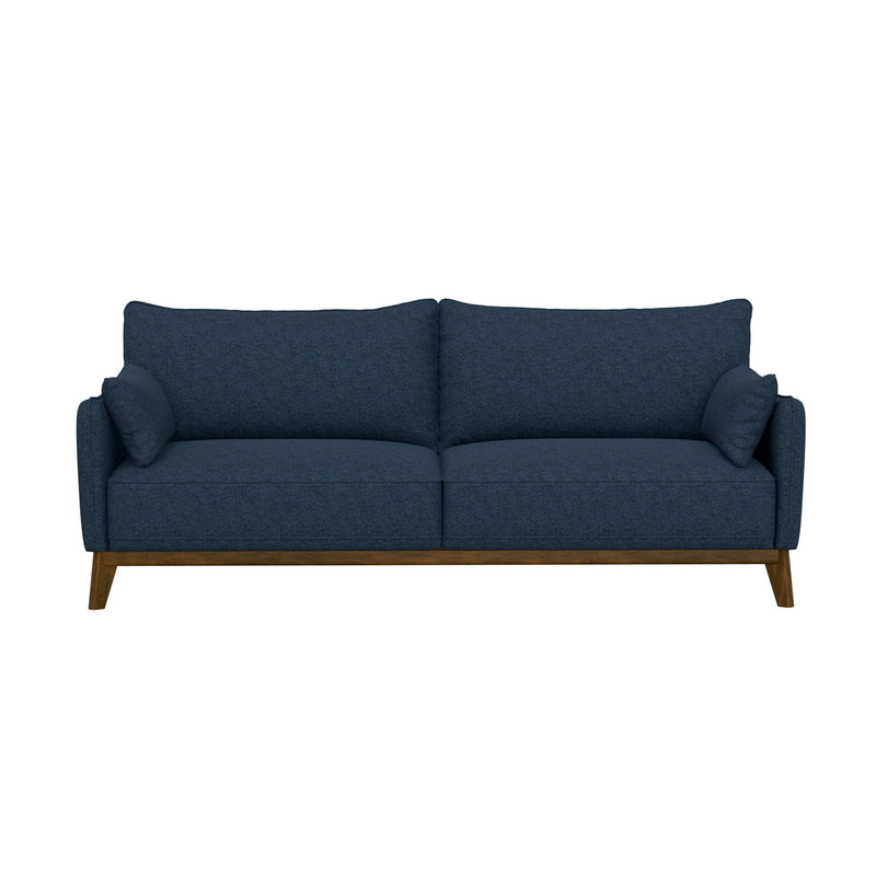 Sofa Wide With Attached Legs - Blue