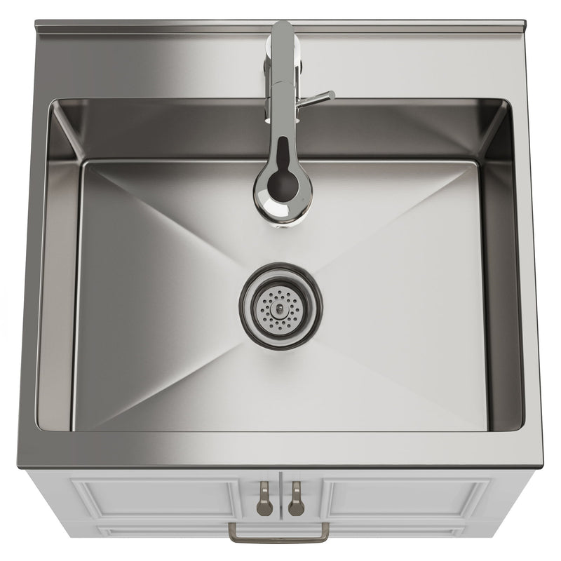 Cardinal - Laundry Cabinet With Faucet And Sink - White - Wood