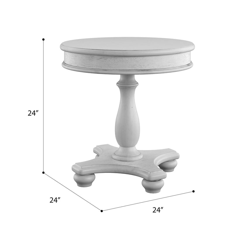 Round End Table - Gray