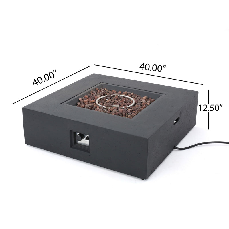 Modern 50, 000 Btu Square Fire Table With Propane Tank