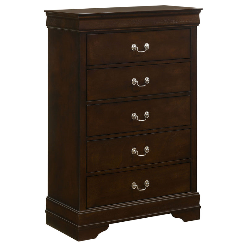 Janson - 5 Drawer Bedroom Chest - Cappuccino