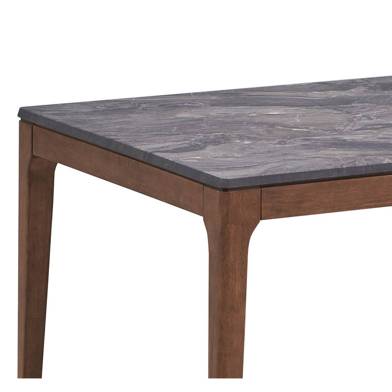 Bevis - Engineered Stone Top Dining Table - Walnut