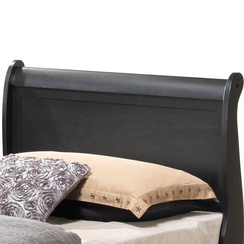 Upholstered Panel Sleigh Bed Design