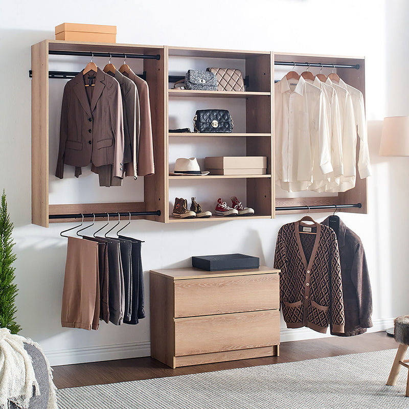 Devi - Wall Mounted Wood Closet System