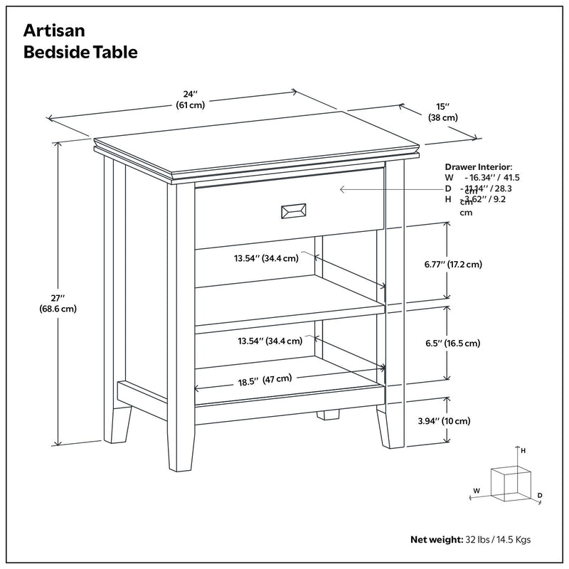 Artisan - Handcrafted Bedside Table