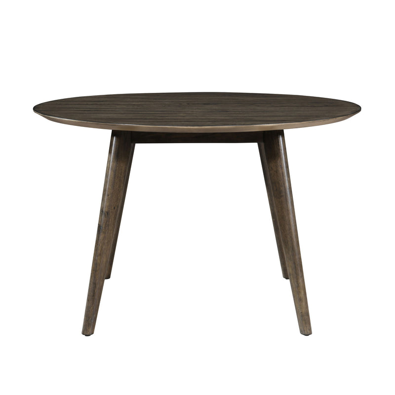Rex - 48" Round Dining Table - Walnut Brown