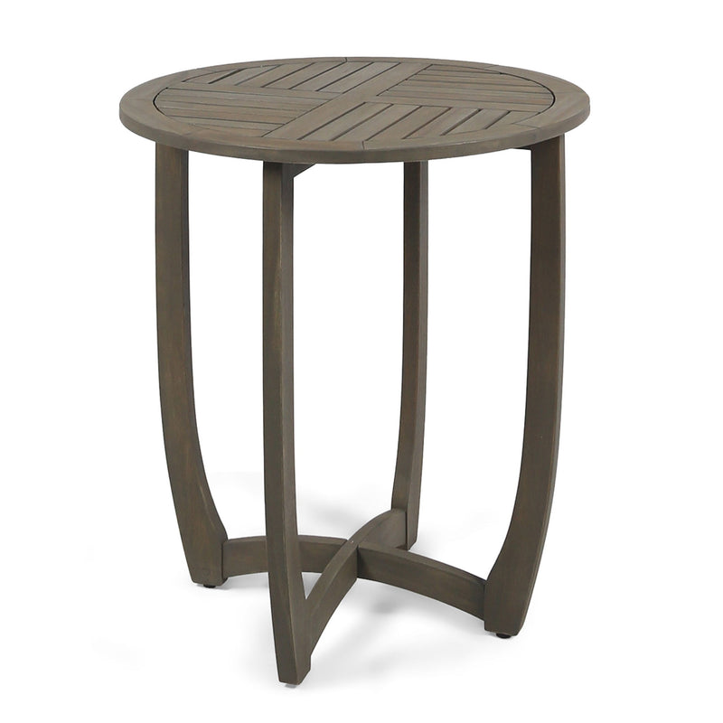 Hermosa - Rustic Circular Bistro Table - Gray