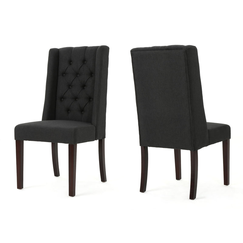 Sophisticated Tufted Dining Chair With High Back Design