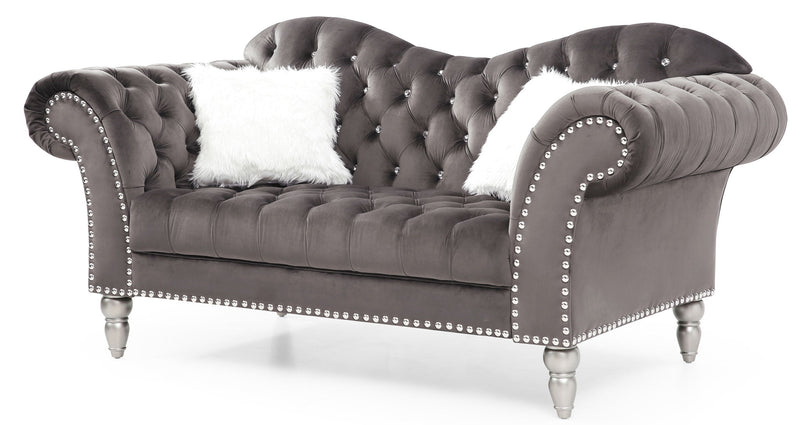 Elegant Round Arm Loveseat