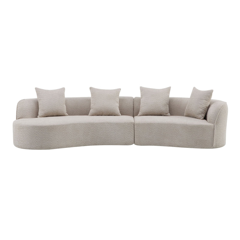 Elegant Curved Sectional Sofa With Full Foam Comfort