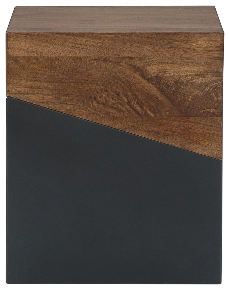 Trailbend - Accent Table - Brown / Gunmetal
