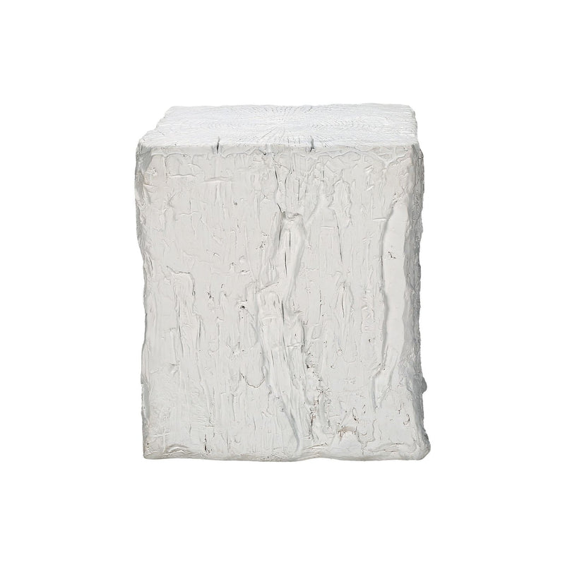 Square Accent Table, Indoor Outdoor - White