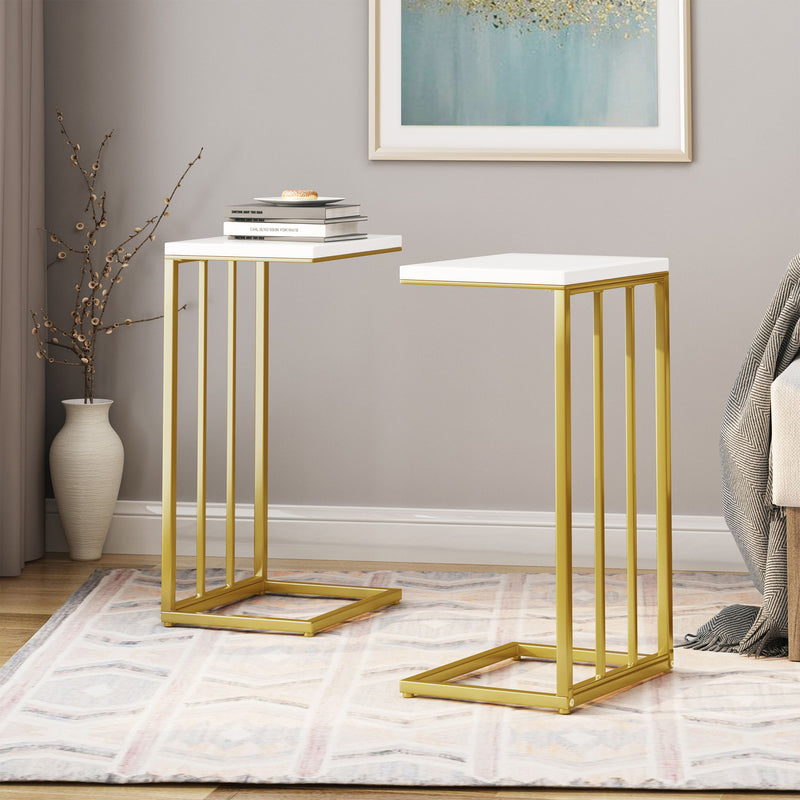 Modern Glam C - Shape End Table