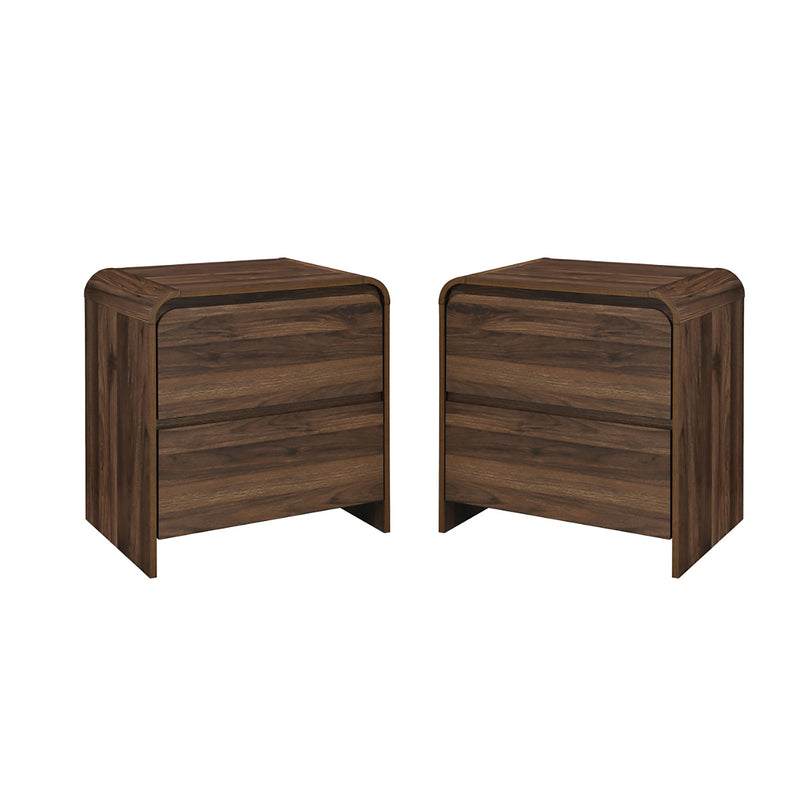 Mara - Two Drawer End Table / Bedside Table (Set of 2)