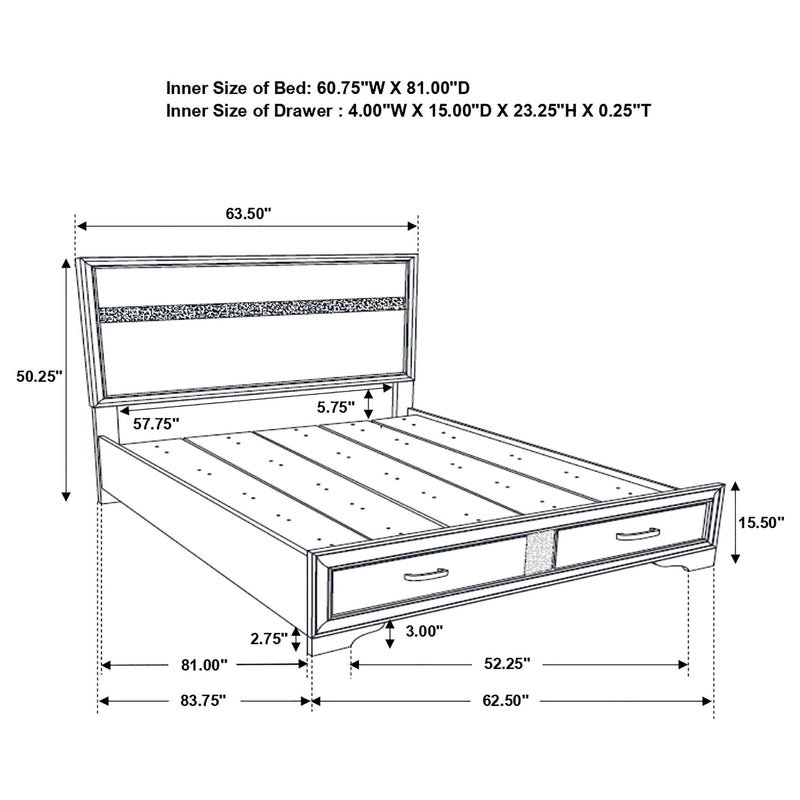 Orchid - Storage Panel Bed