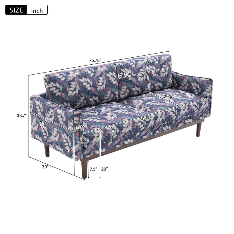 2 Seater Loveseat Sofa With Spacious Seating Area