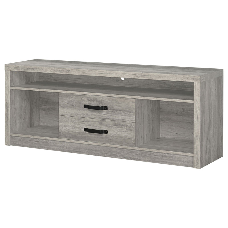 Bergeron - 2 Drawer TV Stand - Driftwood