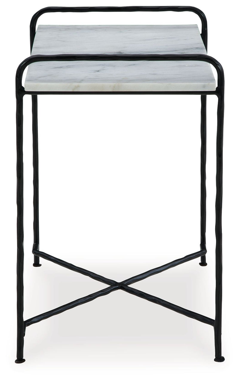 Ashber - Accent Table - White / Black