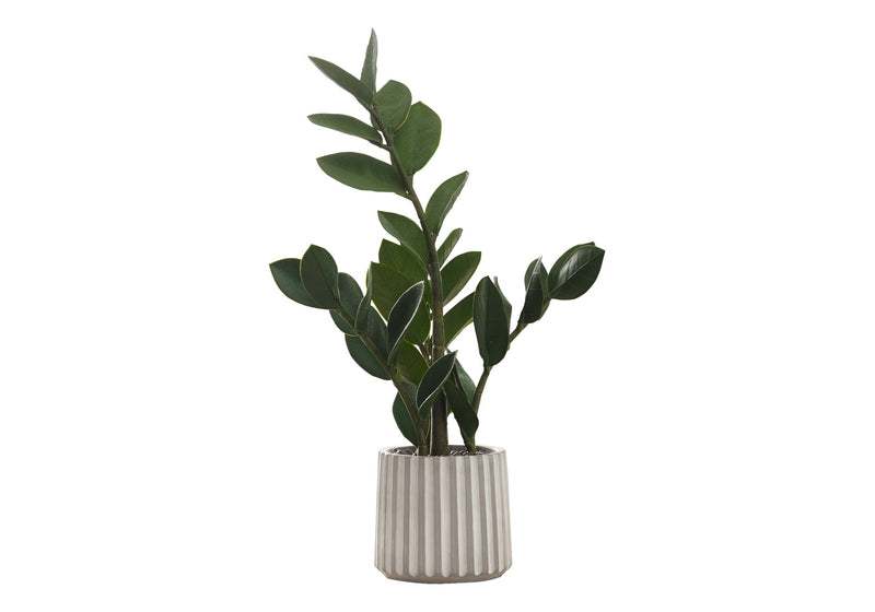 20" Tall, Artificial Plant, Zz, Indoor, Faux, Fake, Table, Greenery, Potted, Real Touch, Decorative - Green