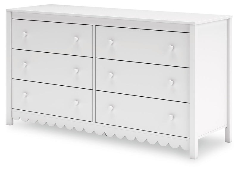 Hallityn - Six Drawer Dresser - White